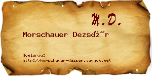 Morschauer Dezsér névjegykártya